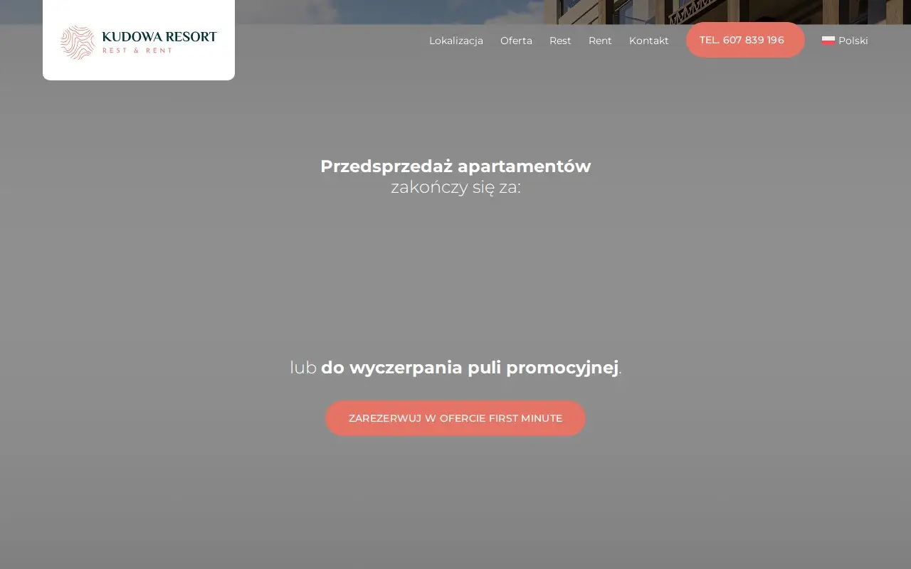 Landing page screenshot