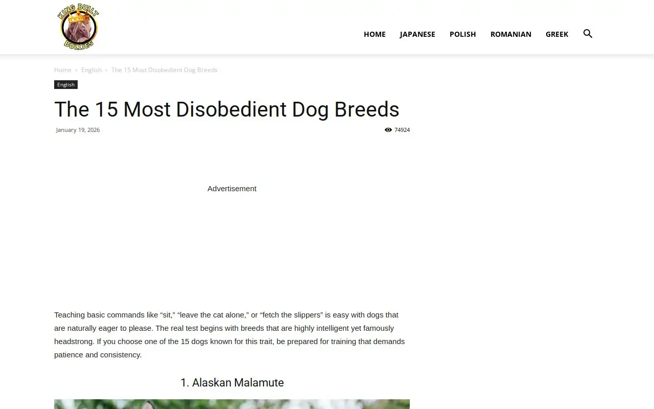 Landing page screenshot