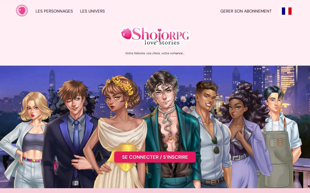 Landing page screenshot