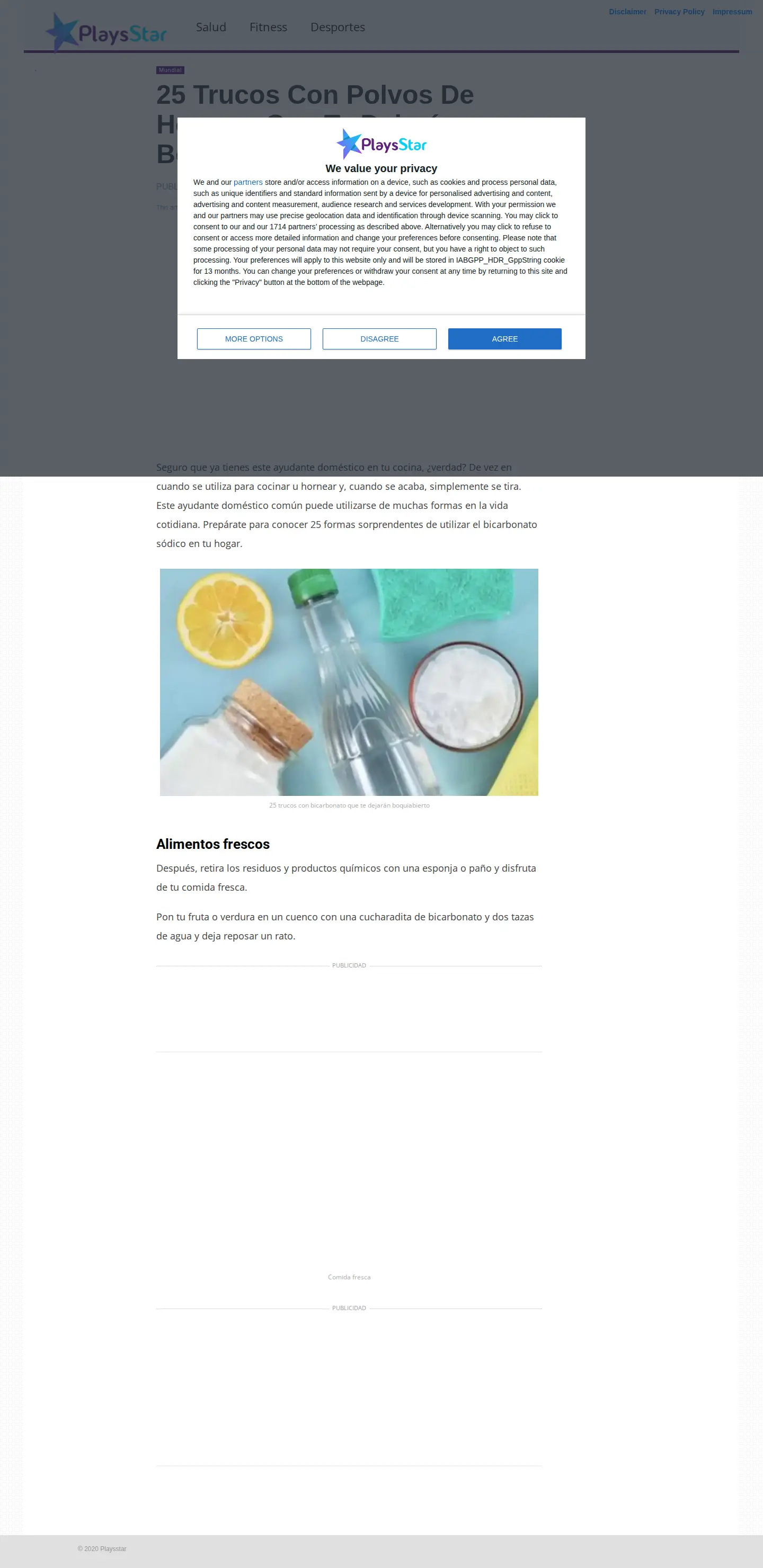 Landing page screenshot