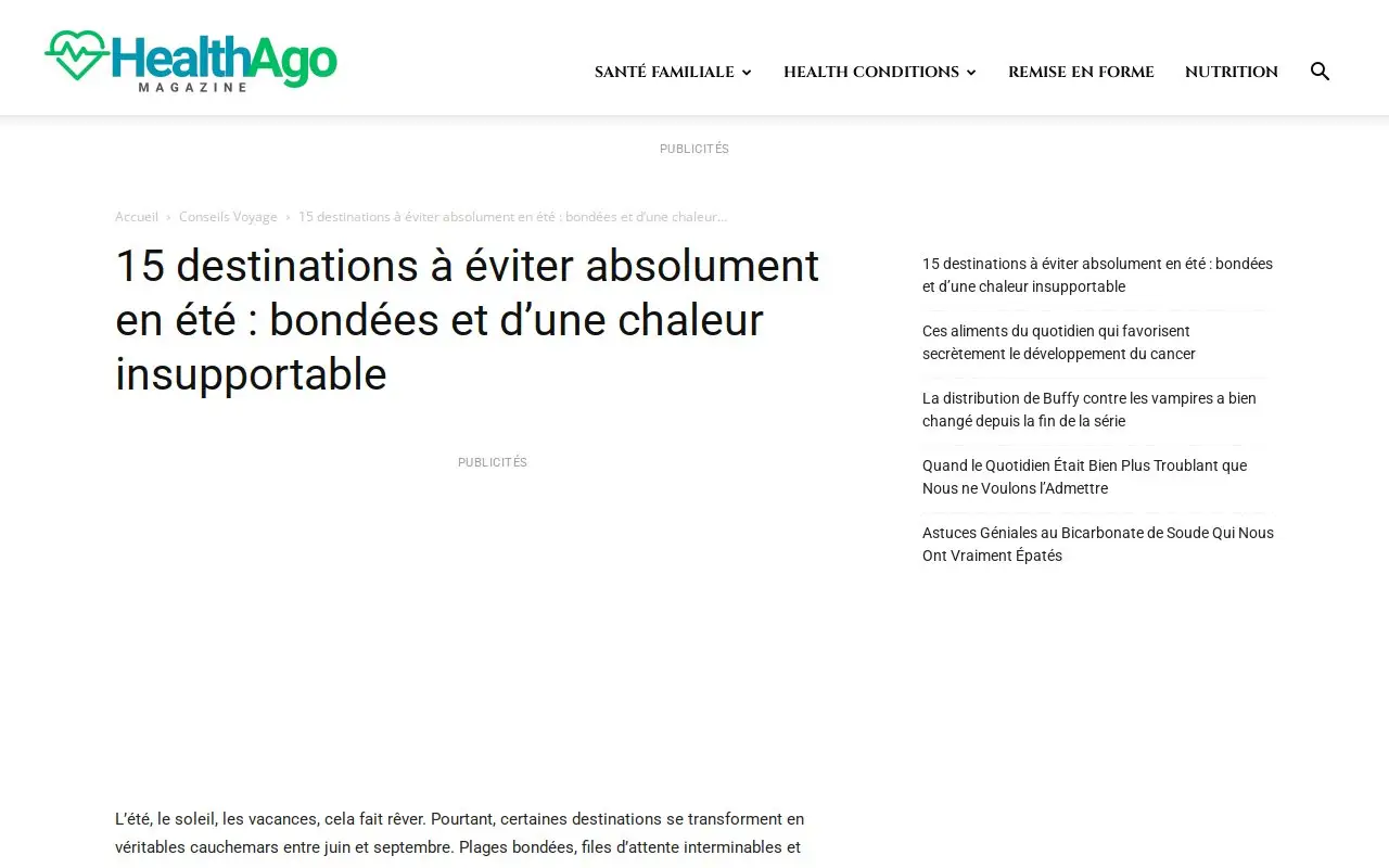 Landing page screenshot