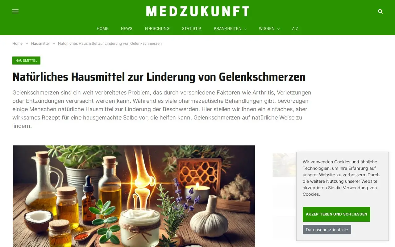 Landing page screenshot