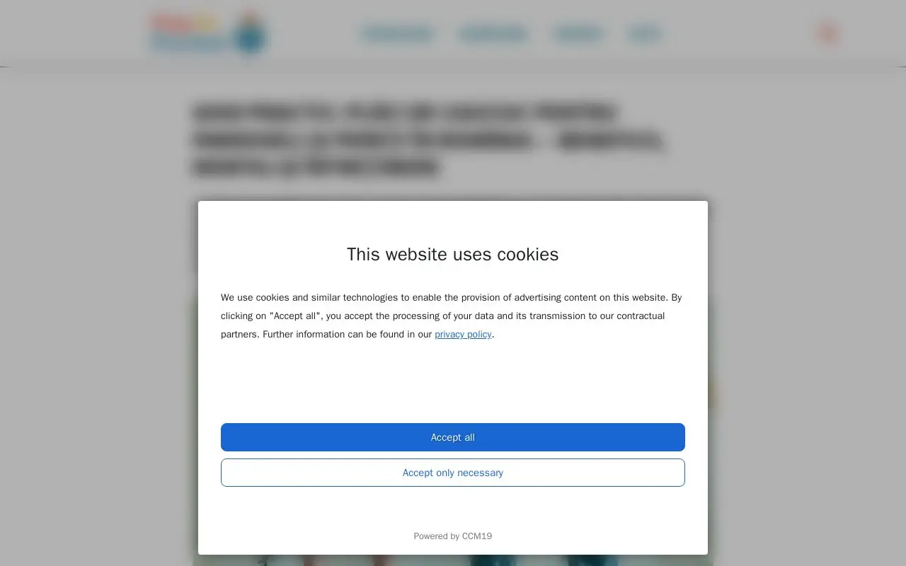 Landing page screenshot