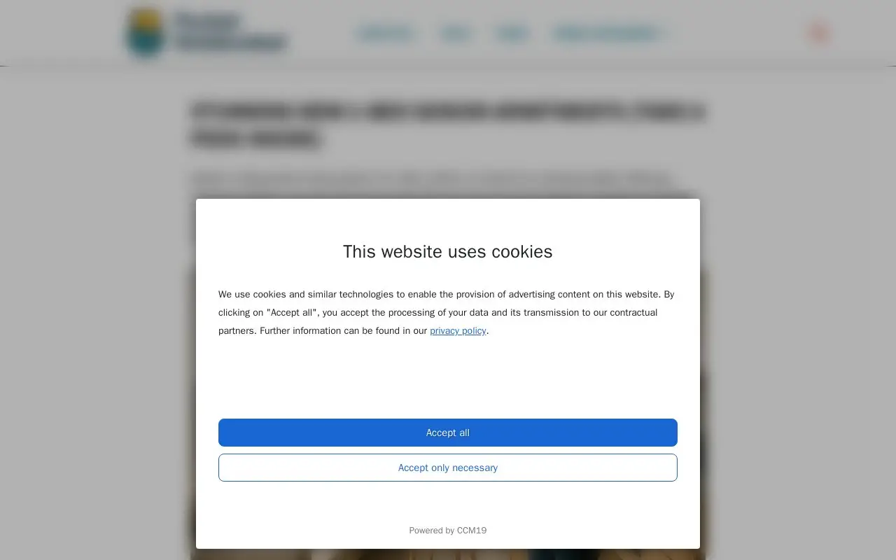 Landing page screenshot