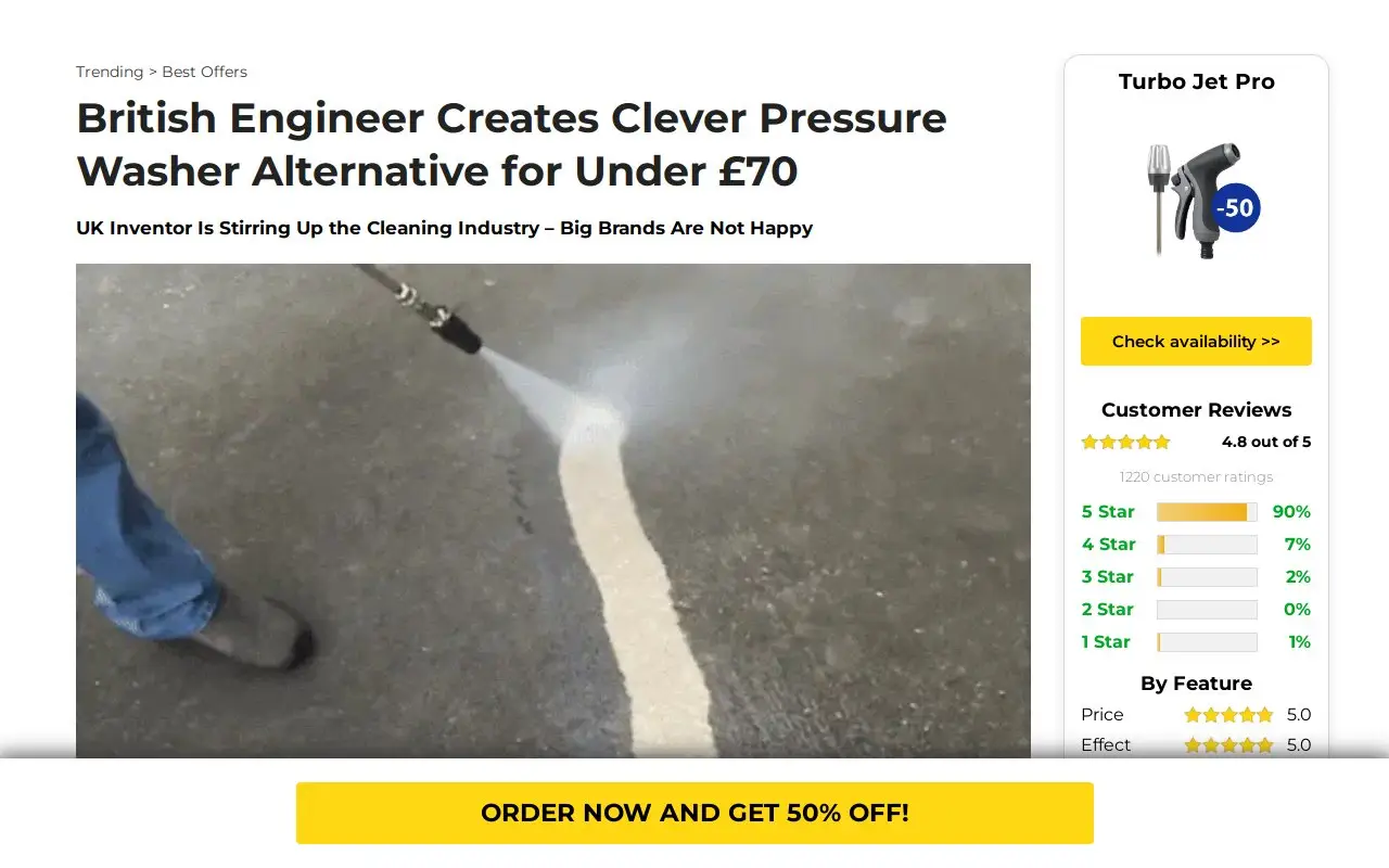 Landing page screenshot