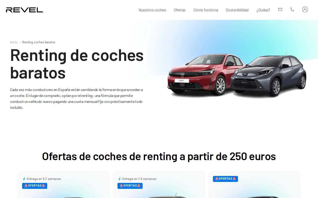 Landing page screenshot