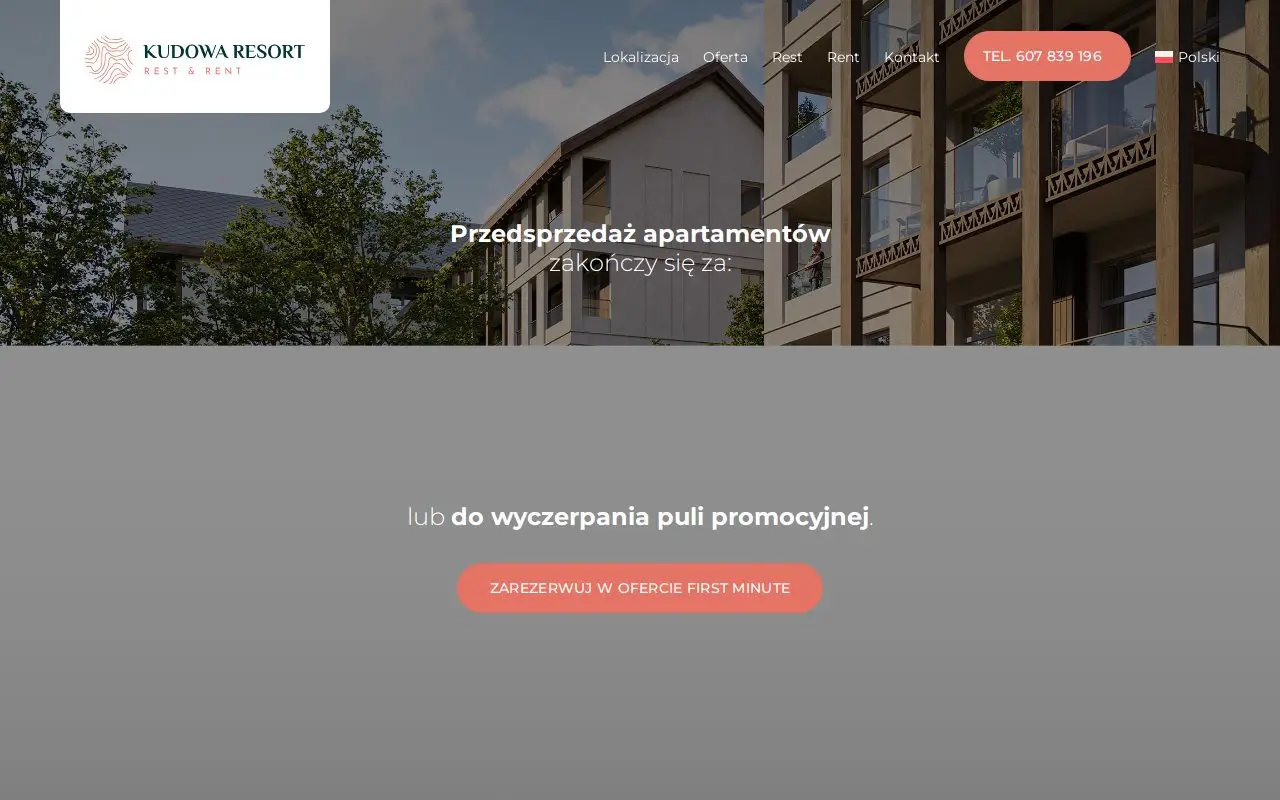 Landing page screenshot