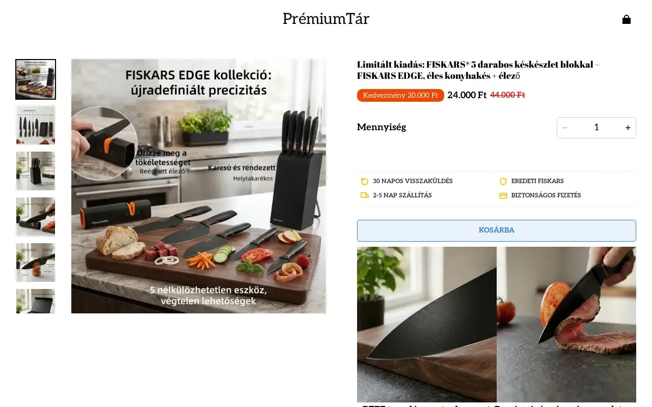 Landing page screenshot