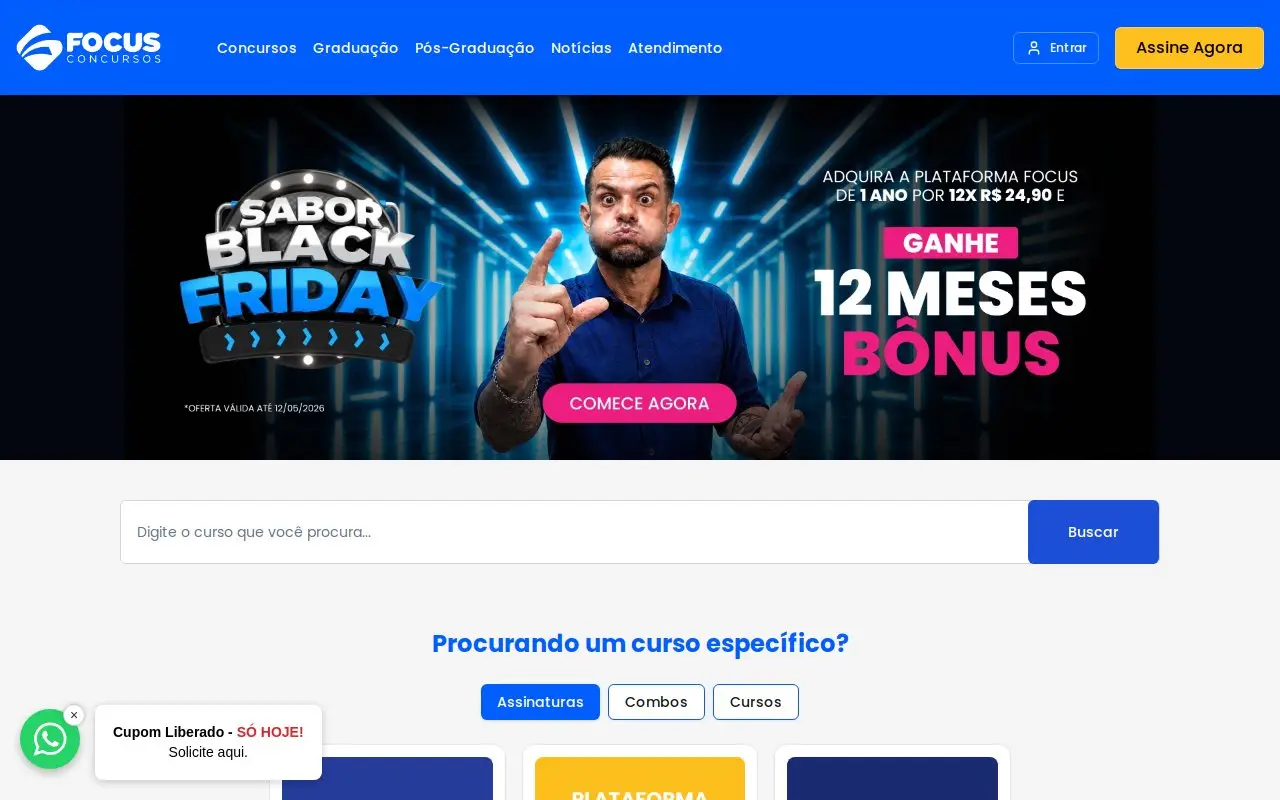 Landing page screenshot