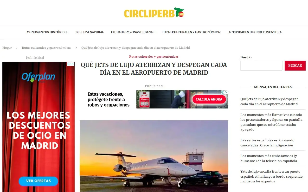 Landing page screenshot