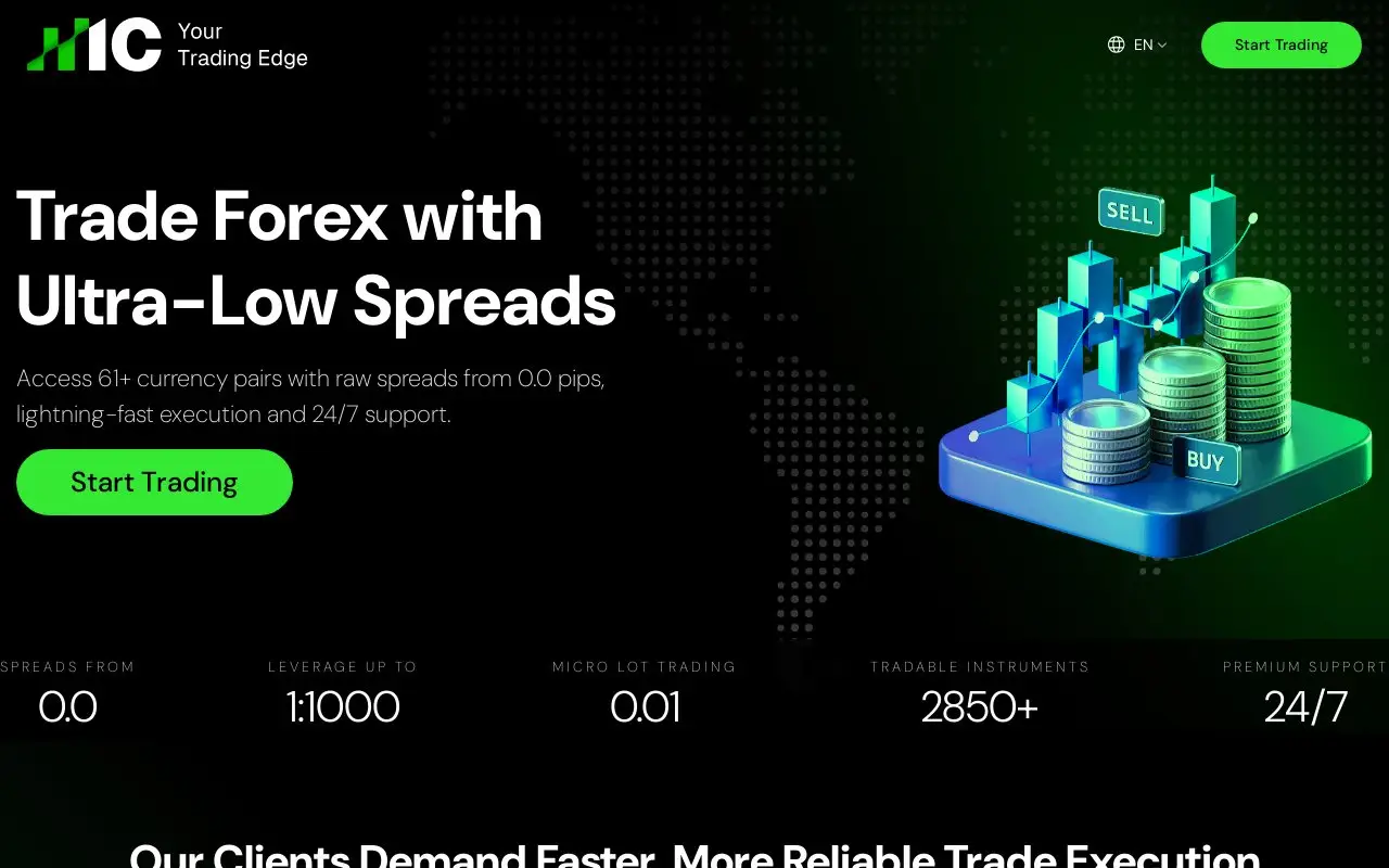 Landing page screenshot