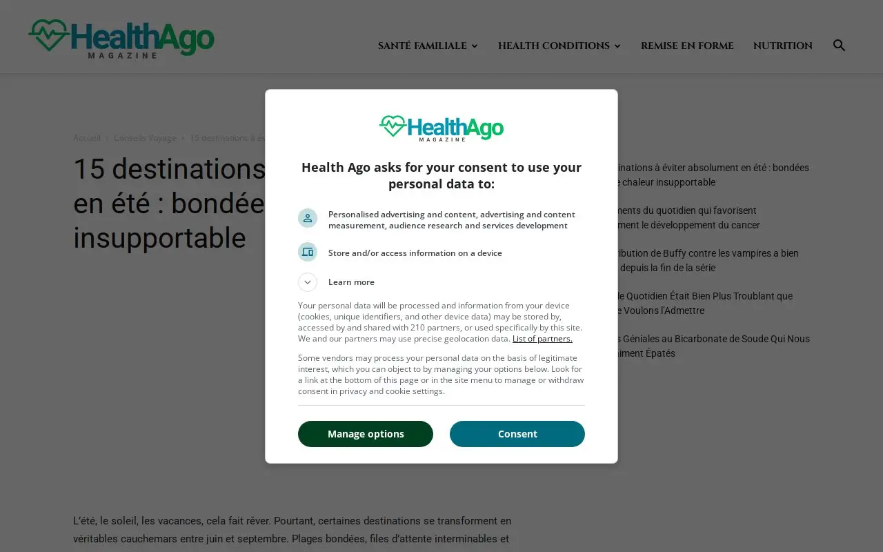 Landing page screenshot