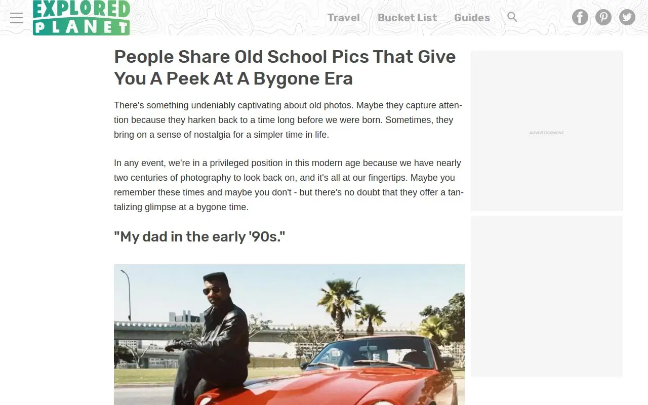 Landing page screenshot