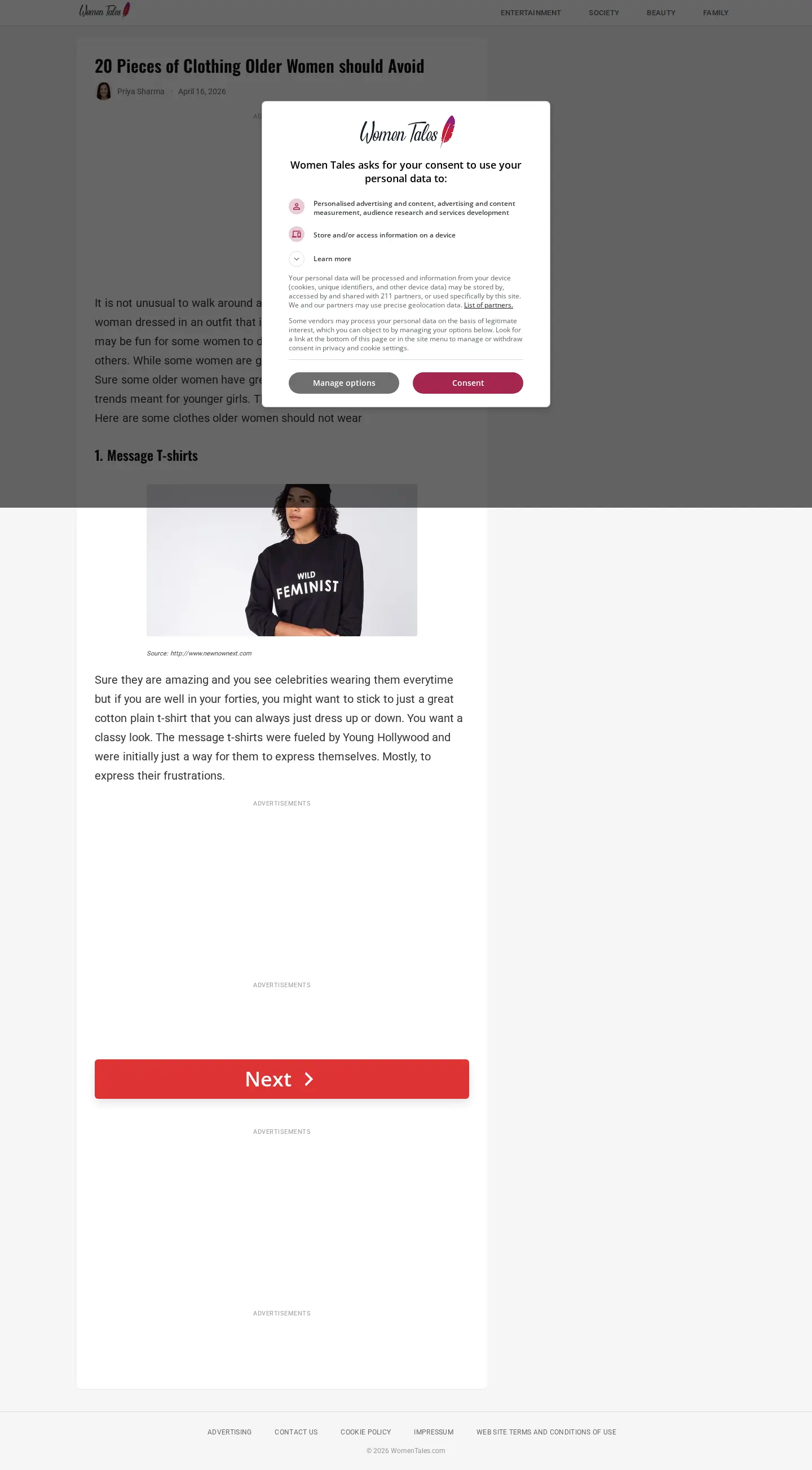Landing page screenshot