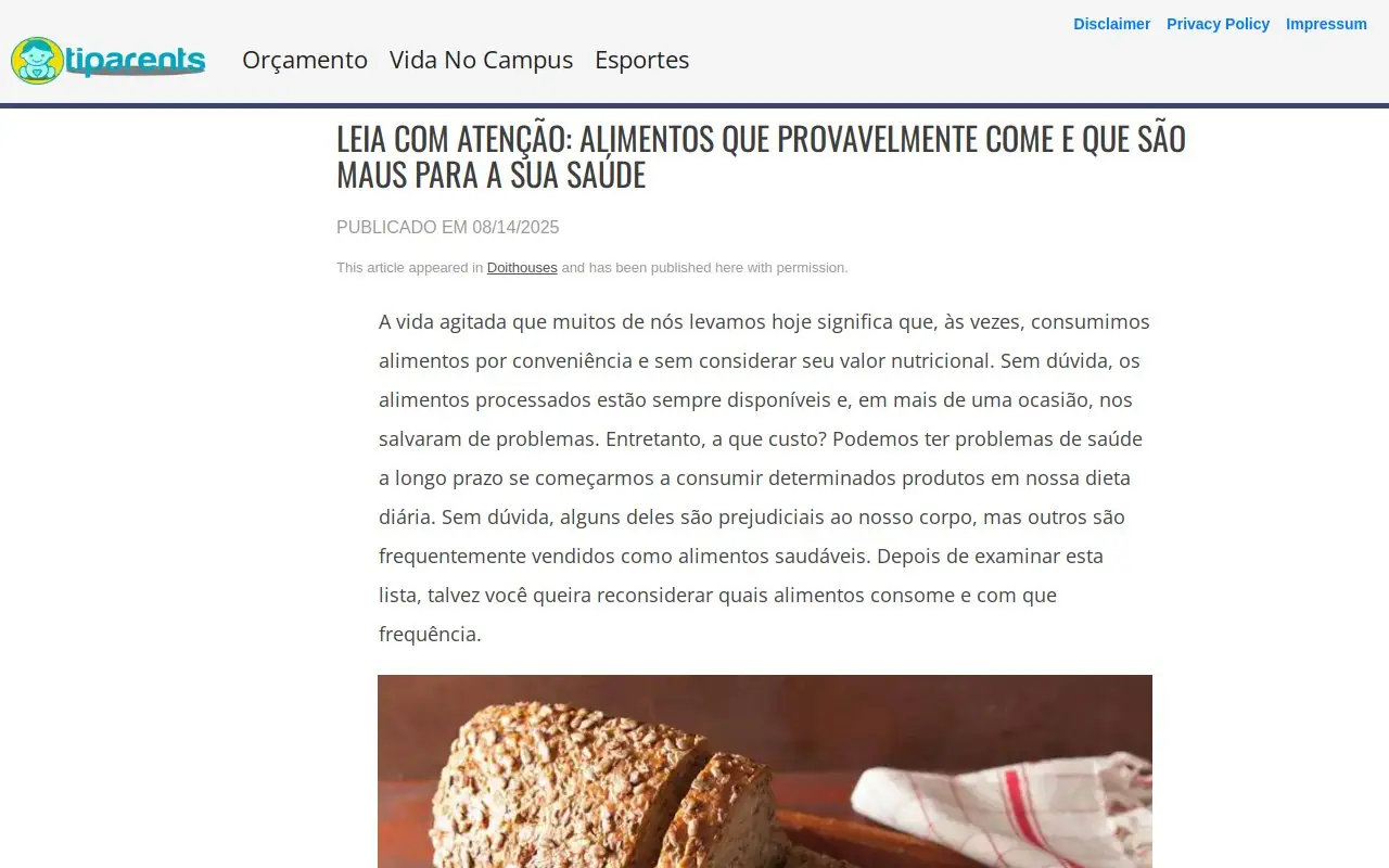 Landing page screenshot