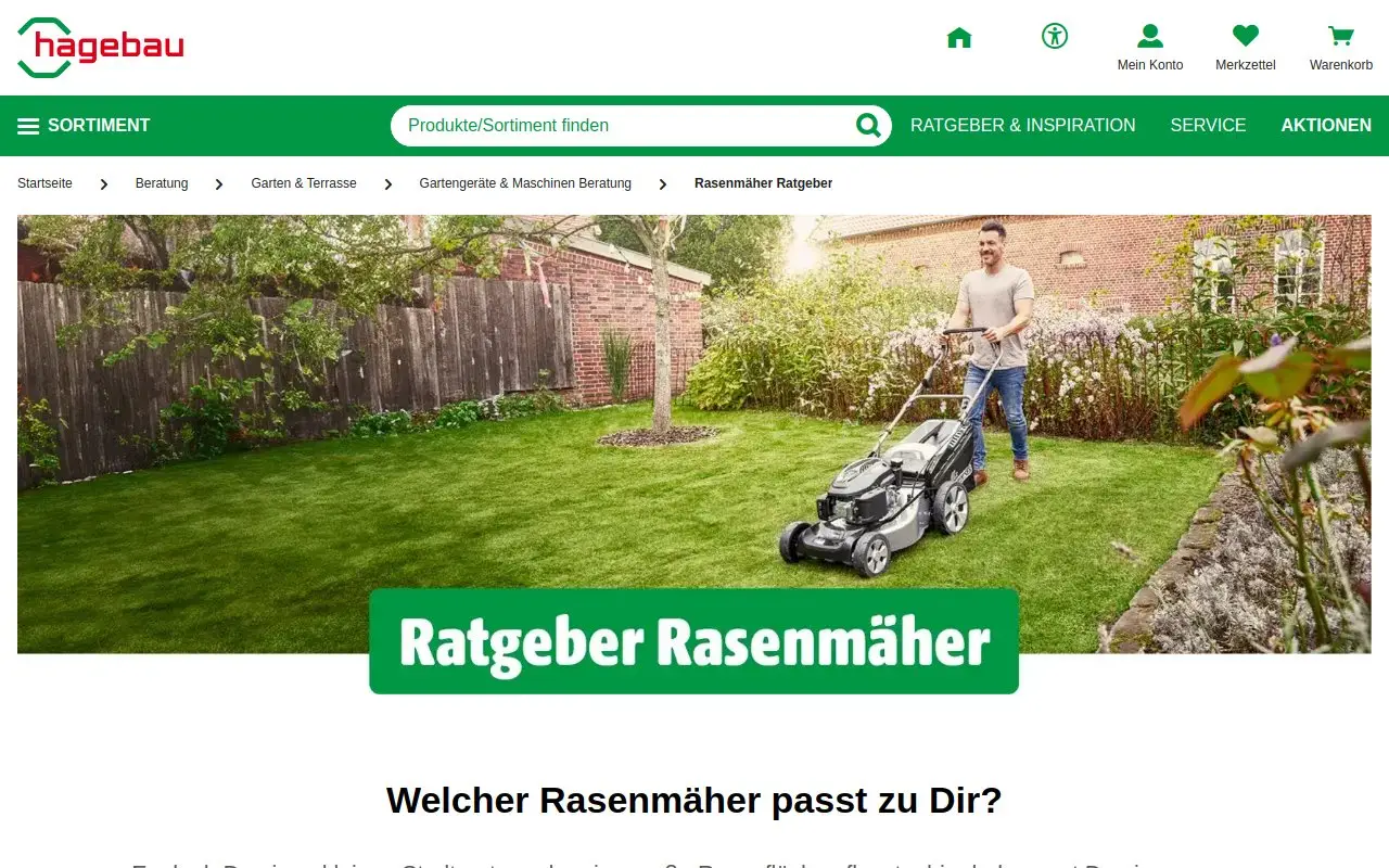 Landing page screenshot