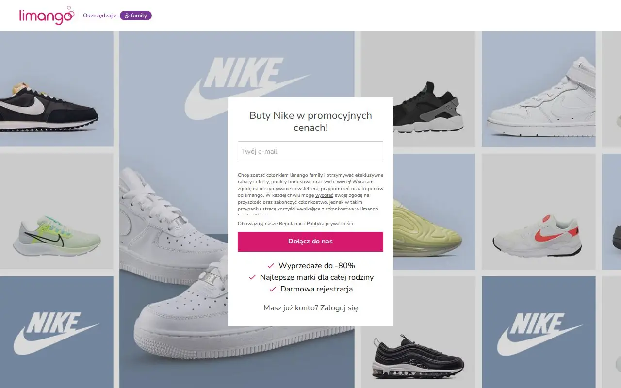 Landing page screenshot