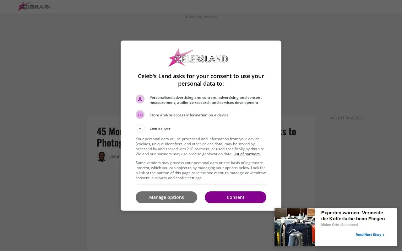 Landing page screenshot
