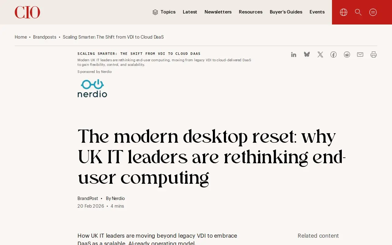 Landing page screenshot