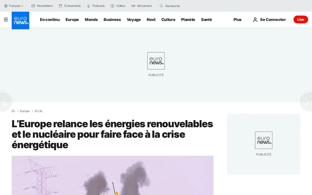 Landing page screenshot