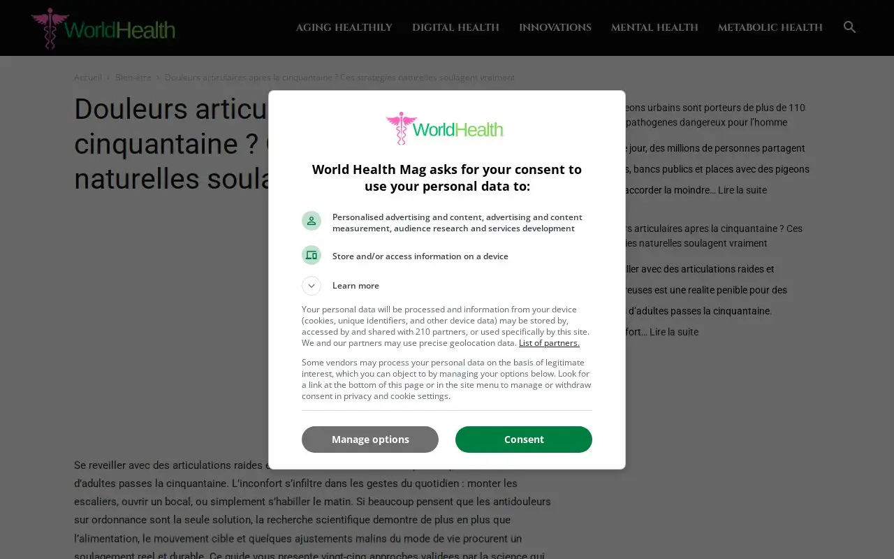 Landing page screenshot