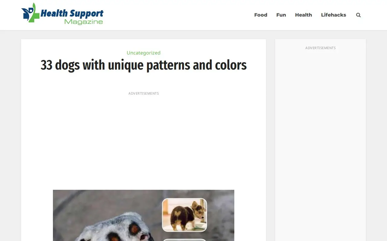 Landing page screenshot