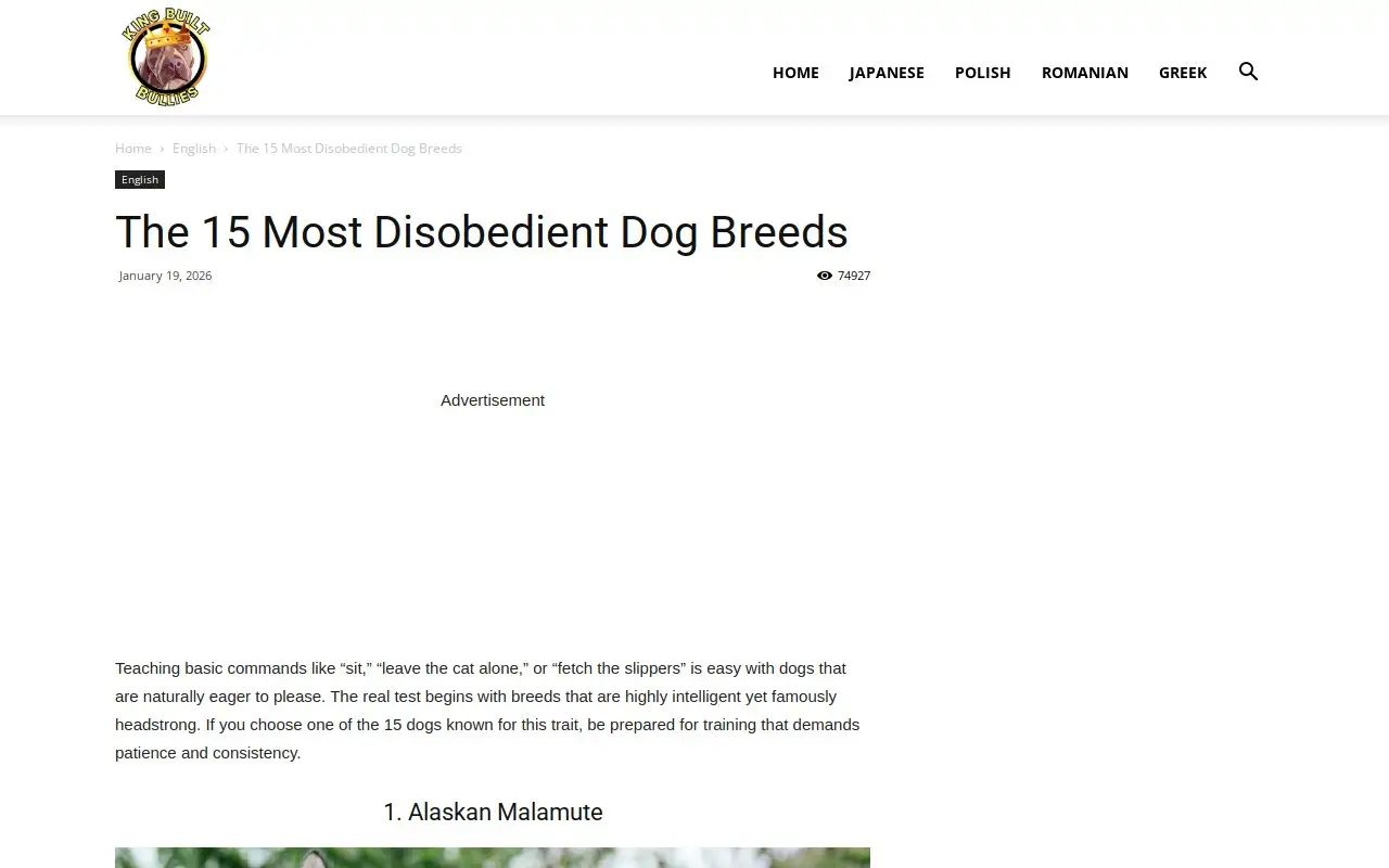 Landing page screenshot