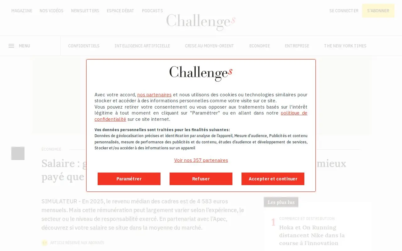 Landing page screenshot