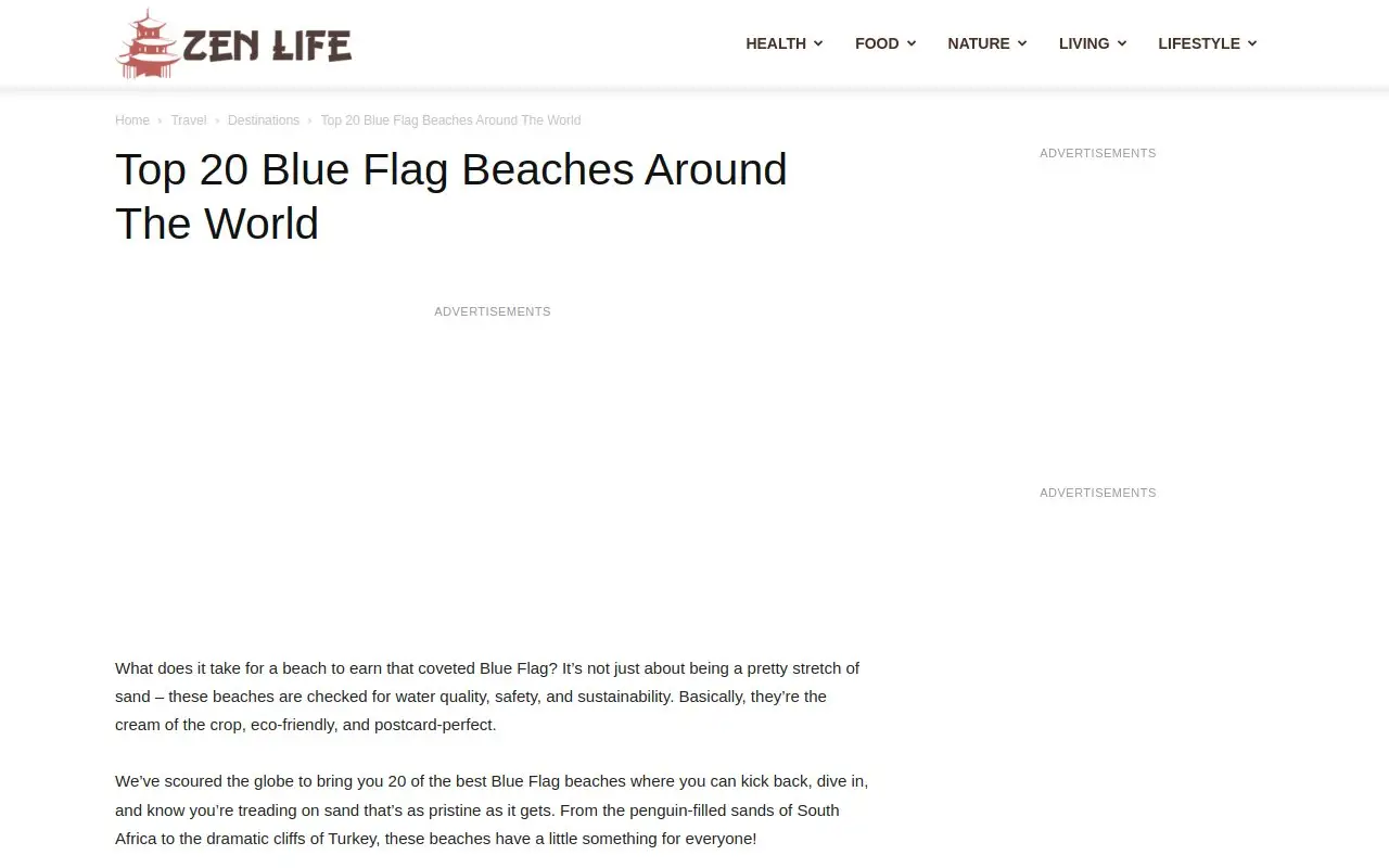 Landing page screenshot