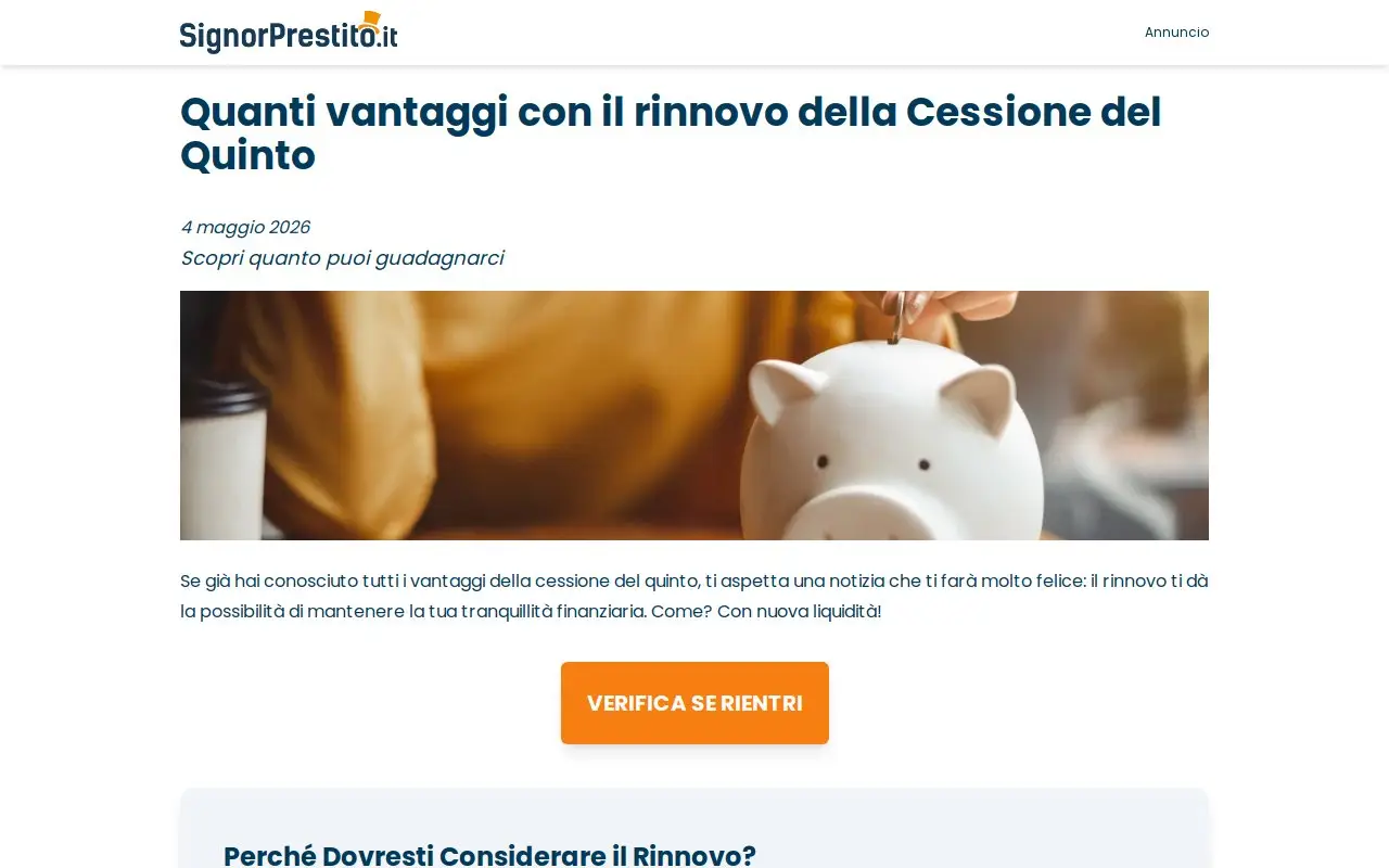 Landing page screenshot