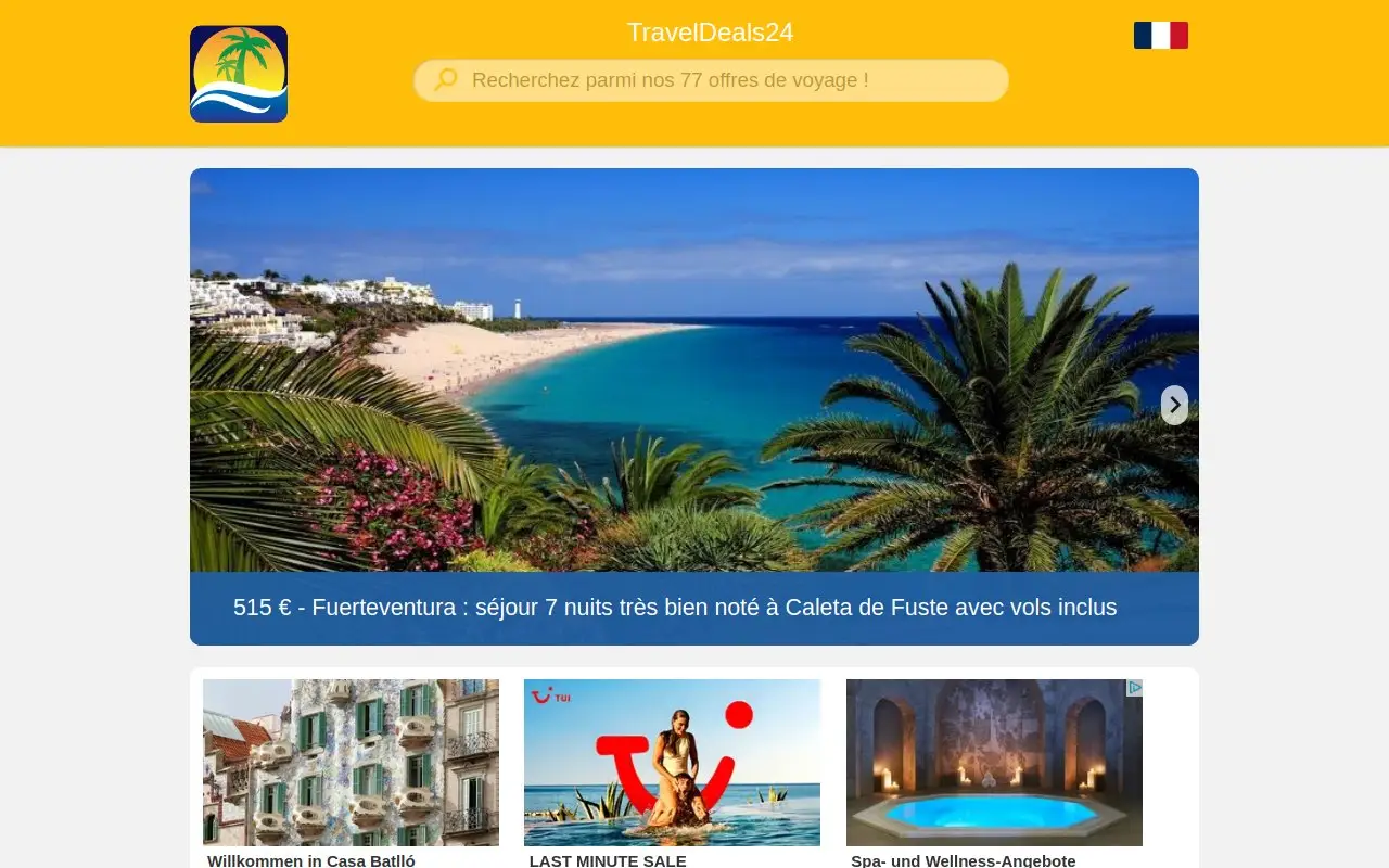 Landing page screenshot