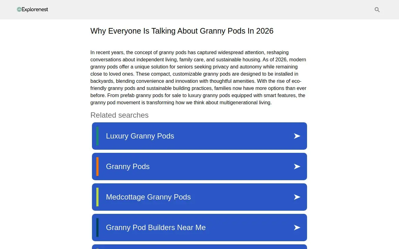 Landing page screenshot