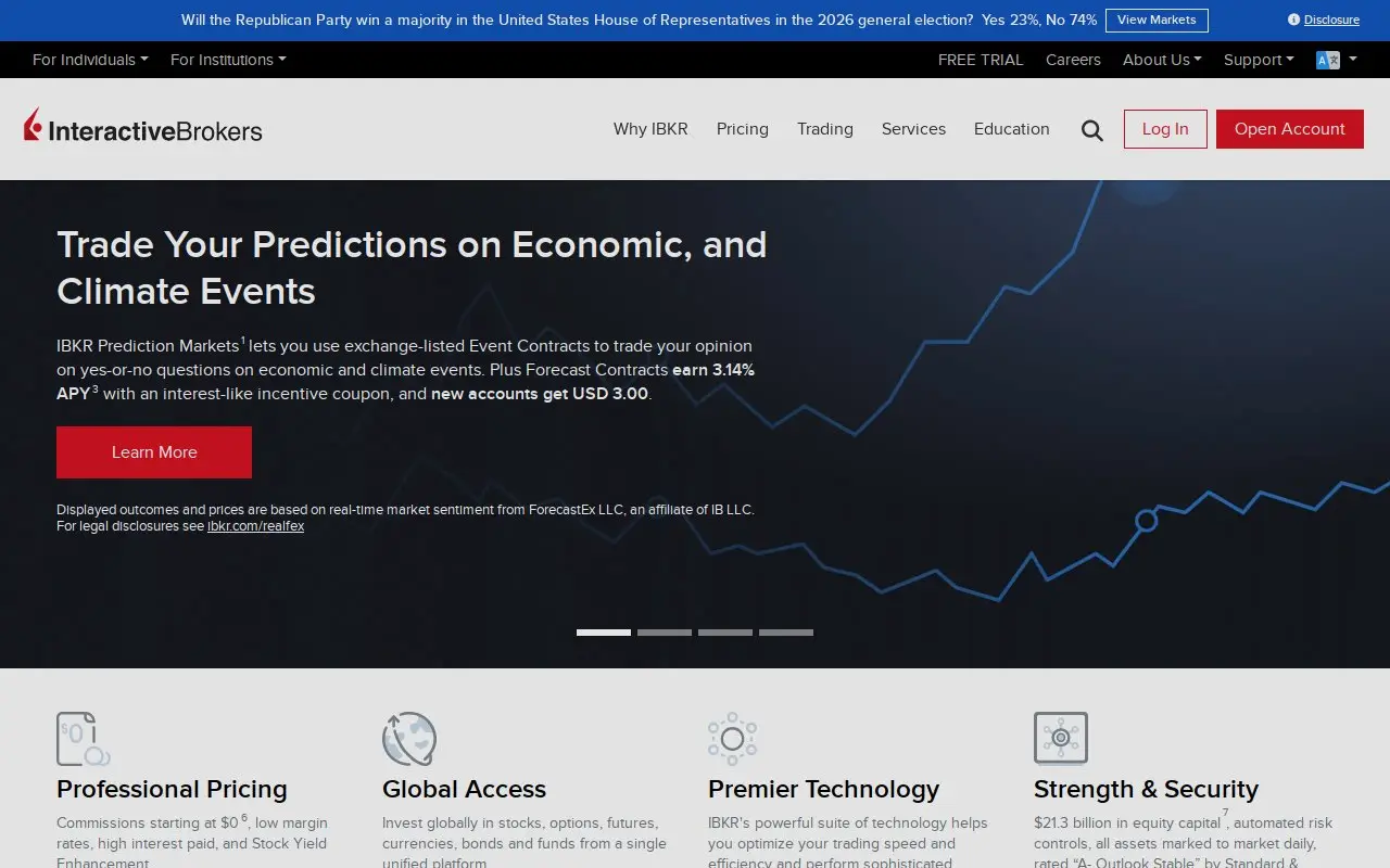 Landing page screenshot