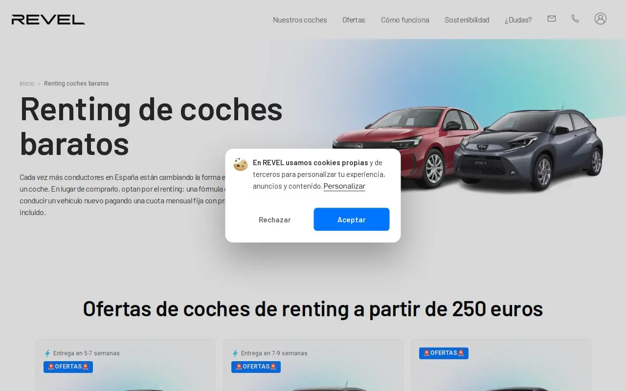 Landing page screenshot