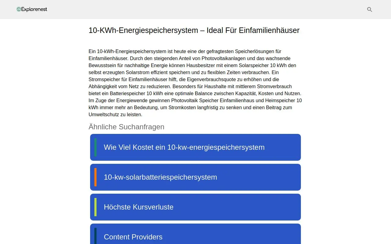 Landing page screenshot
