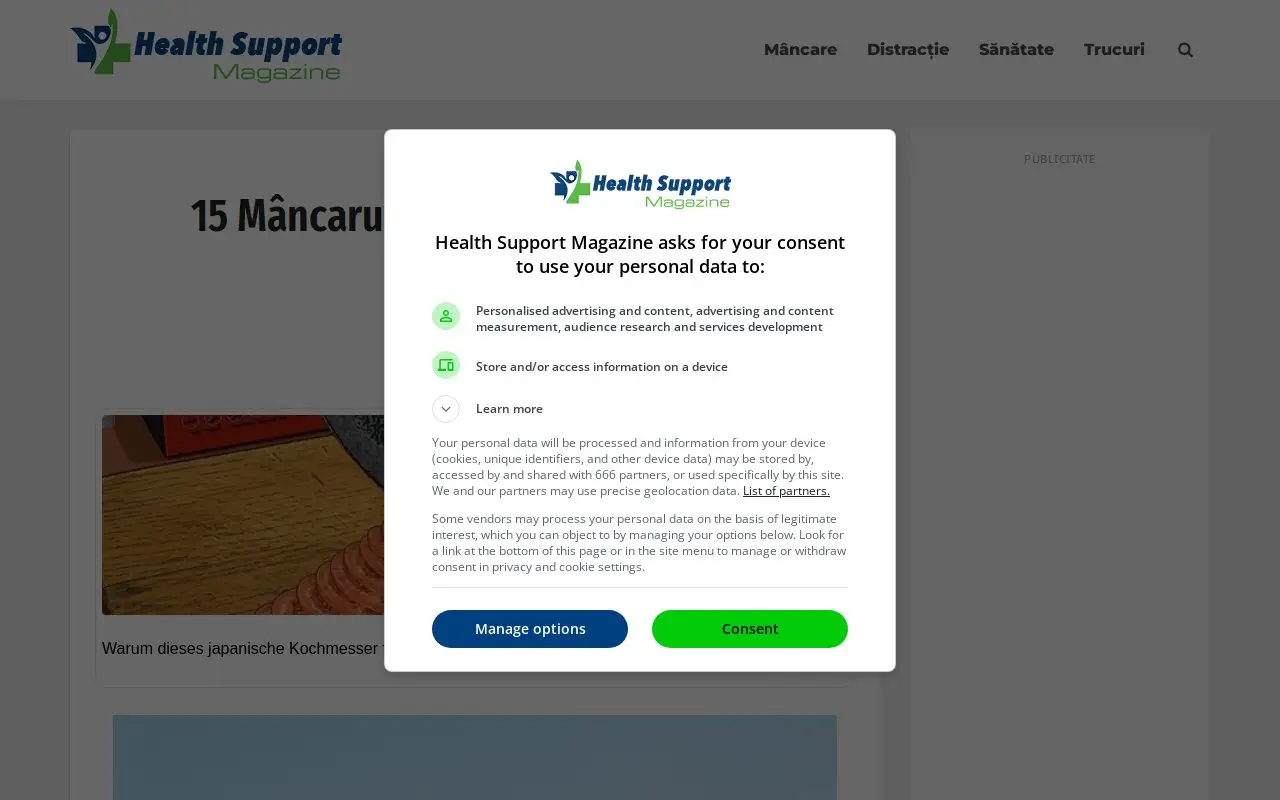 Landing page screenshot