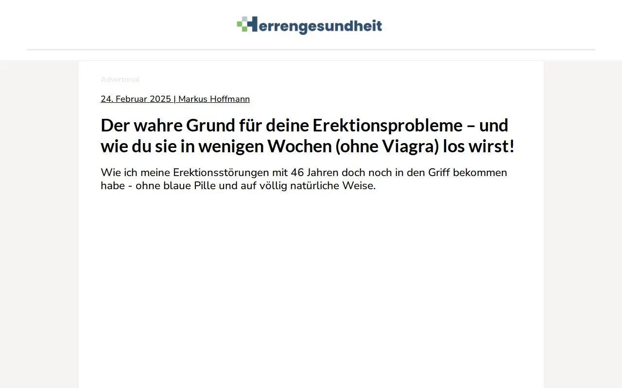 Landing page screenshot