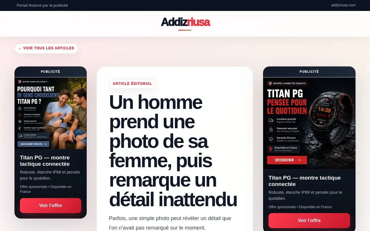 Landing page screenshot