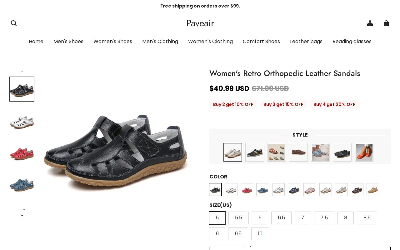 Landing page screenshot