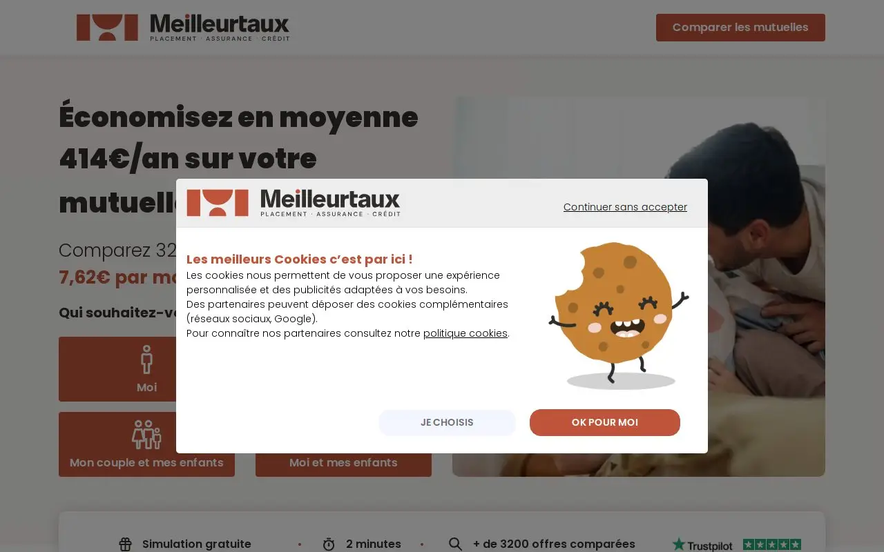 Landing page screenshot