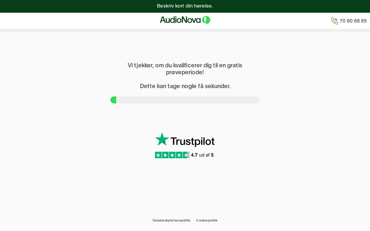 Landing page screenshot