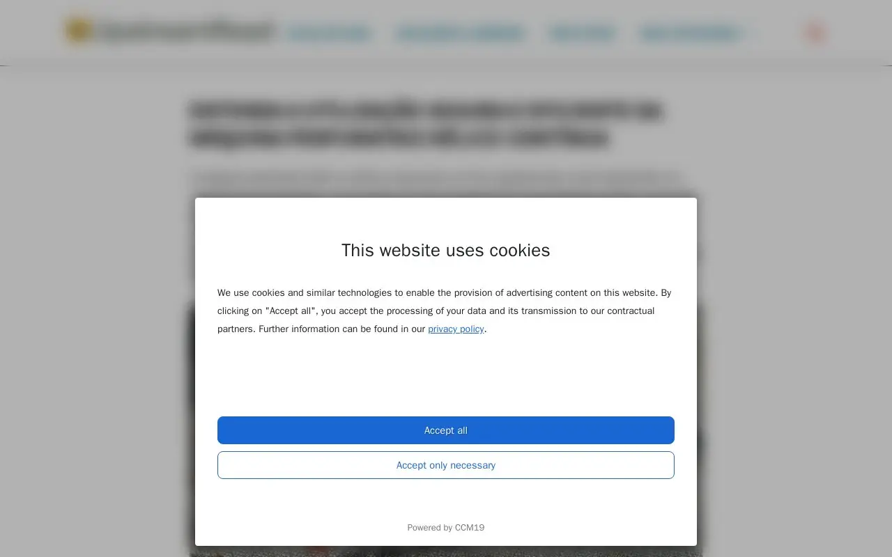 Landing page screenshot