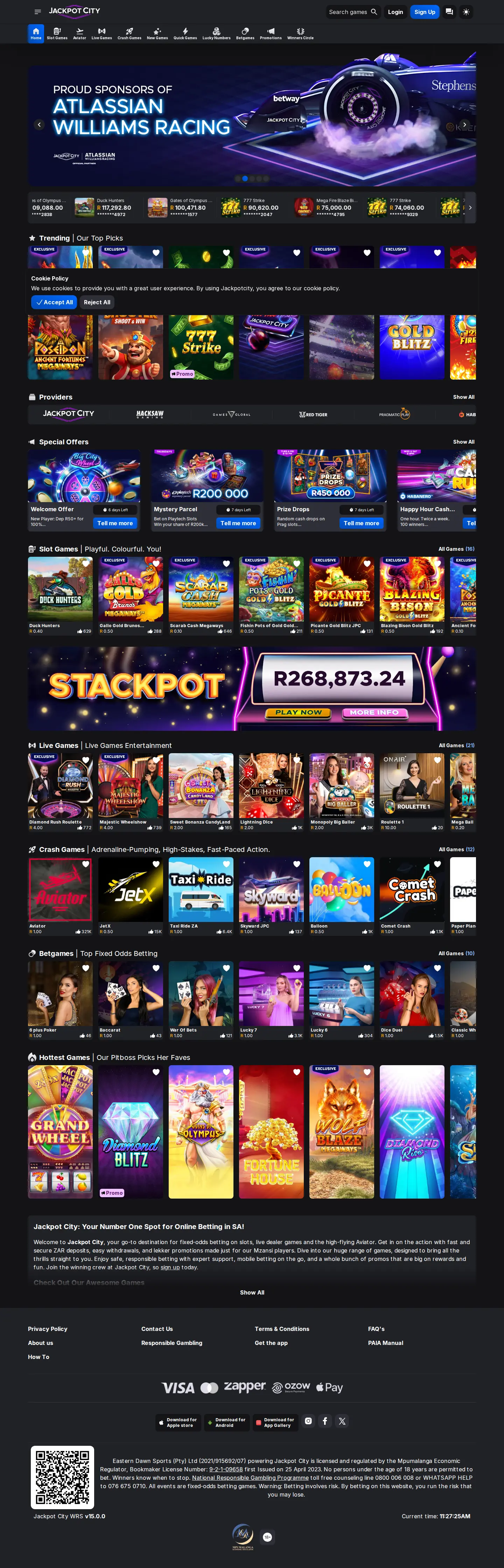 Landing page screenshot