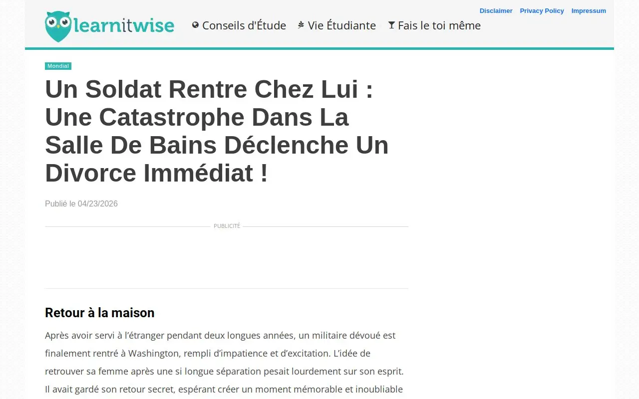 Landing page screenshot
