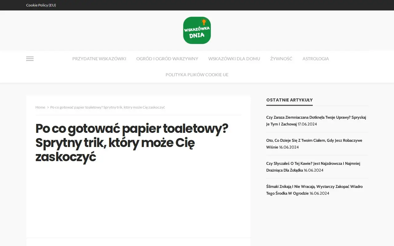 Landing page screenshot