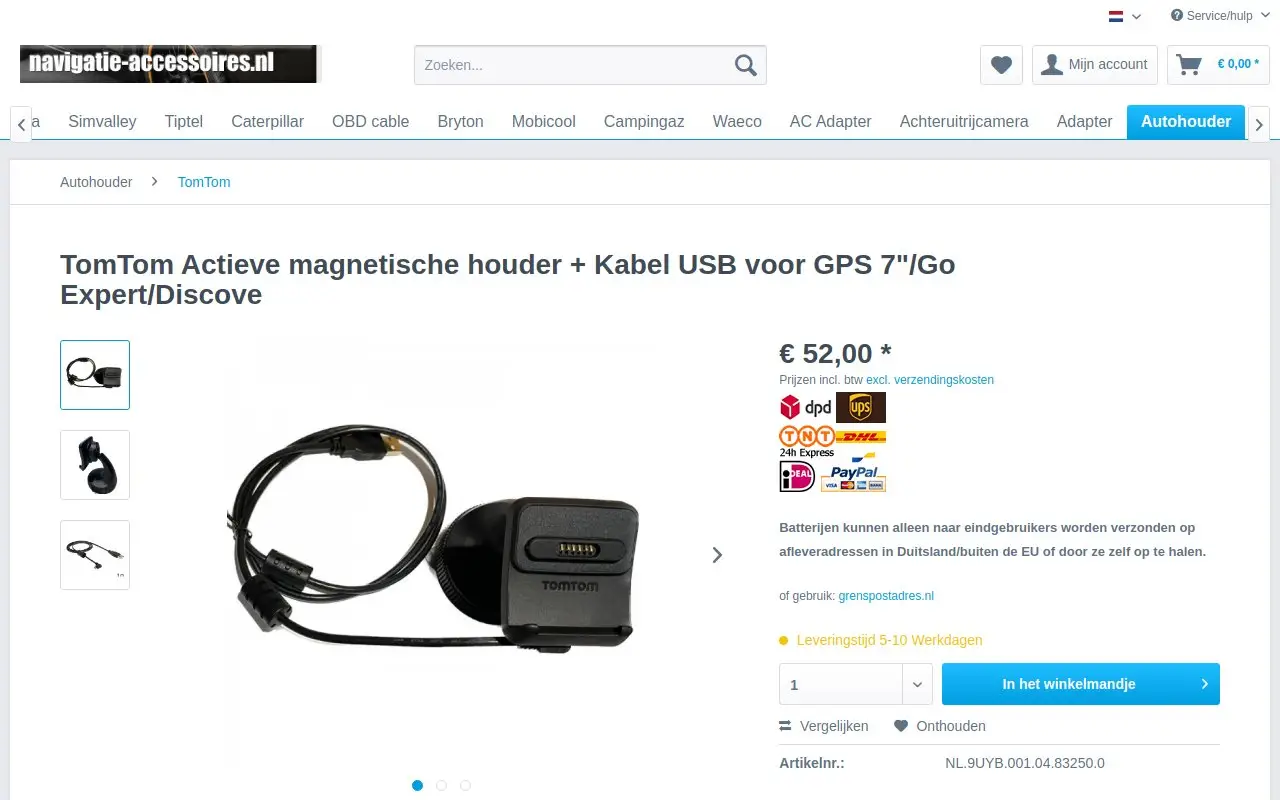 Landing page screenshot