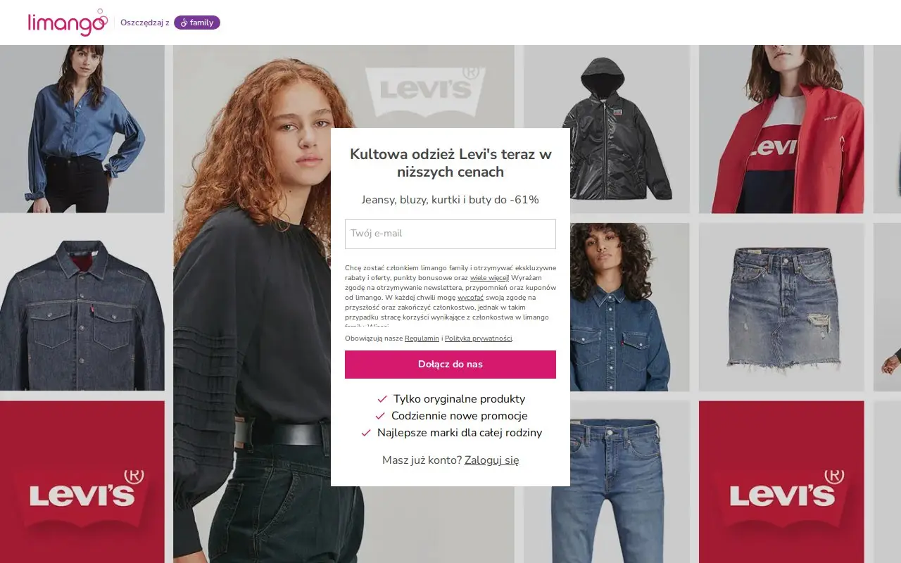 Landing page screenshot