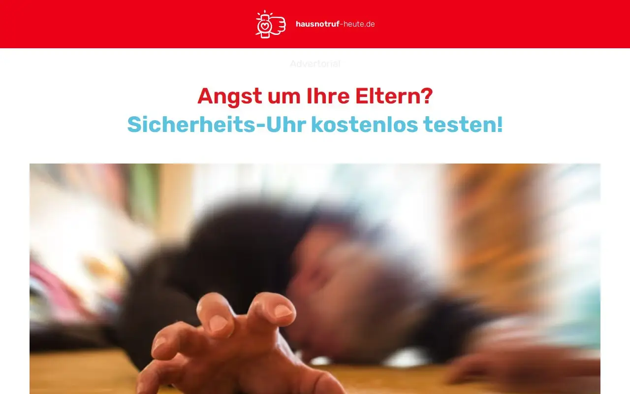 Landing page screenshot