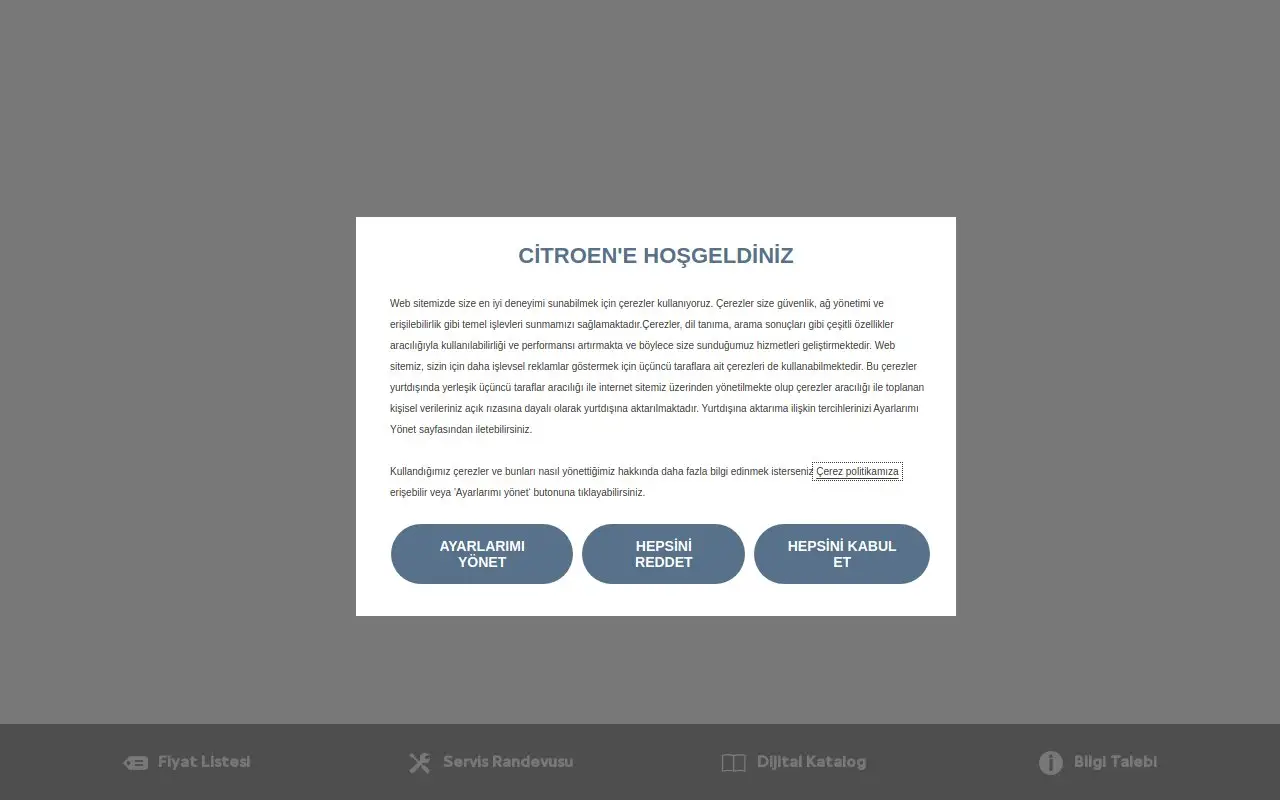 Landing page screenshot