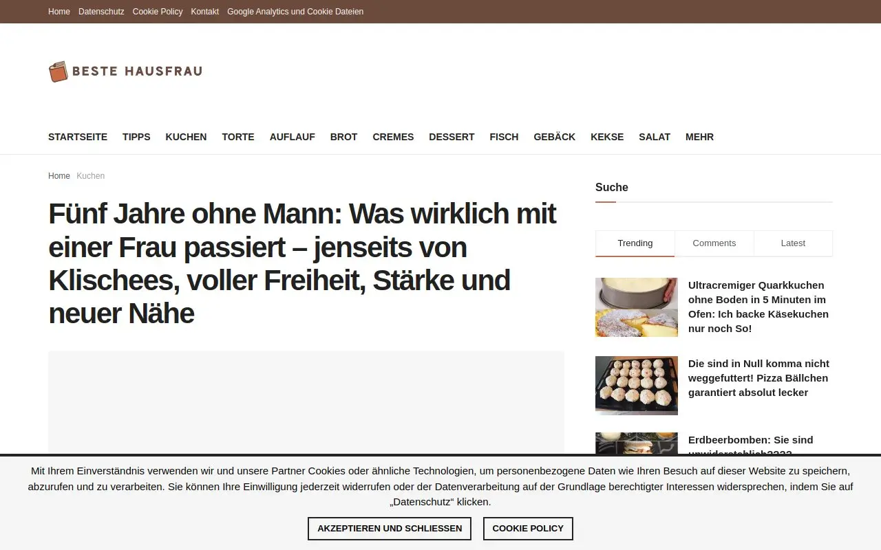Landing page screenshot